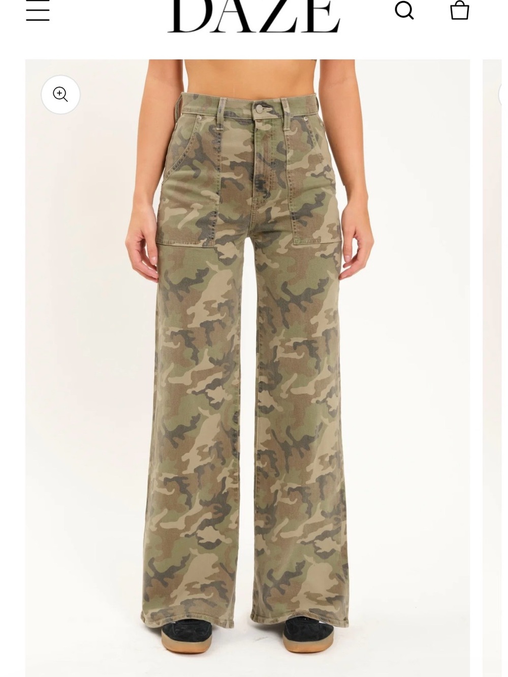 Daze Camo Far Out Wide-Leg Utility Pants